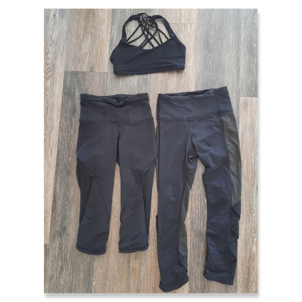 Bundle Lululemon bra and TWO leggings